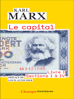 cover image of Le Capital. Livre I, sections I à IV